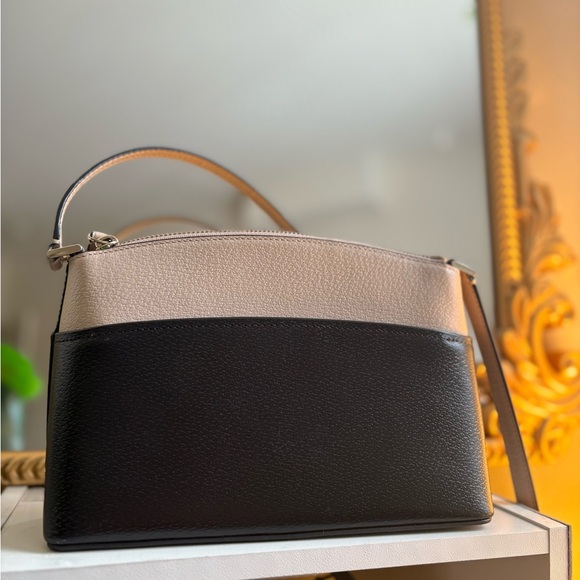 Kate Spade Jeanne Crossbody | Warm Vellum/Black | Structured Leather | LIKE NEW - Picture 8 of 13